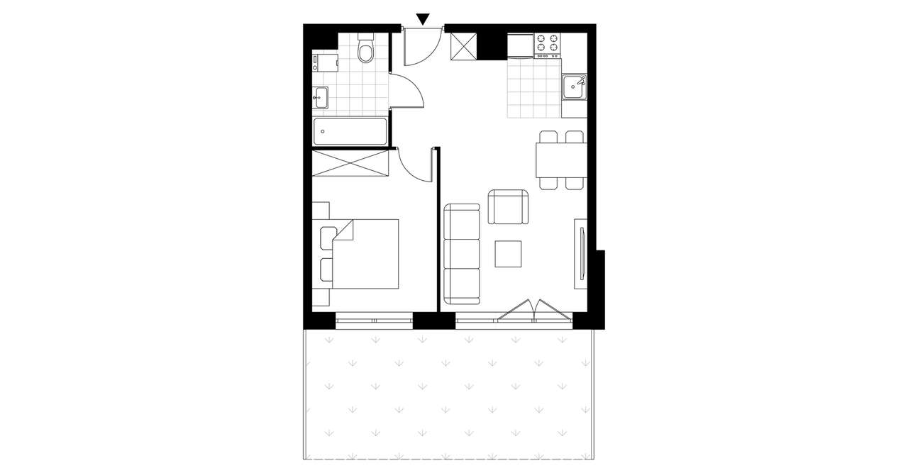 2-pokojowe mieszkanie 39m2 + ogródek Bez Prowizji - Pełny obrazek: 3/8