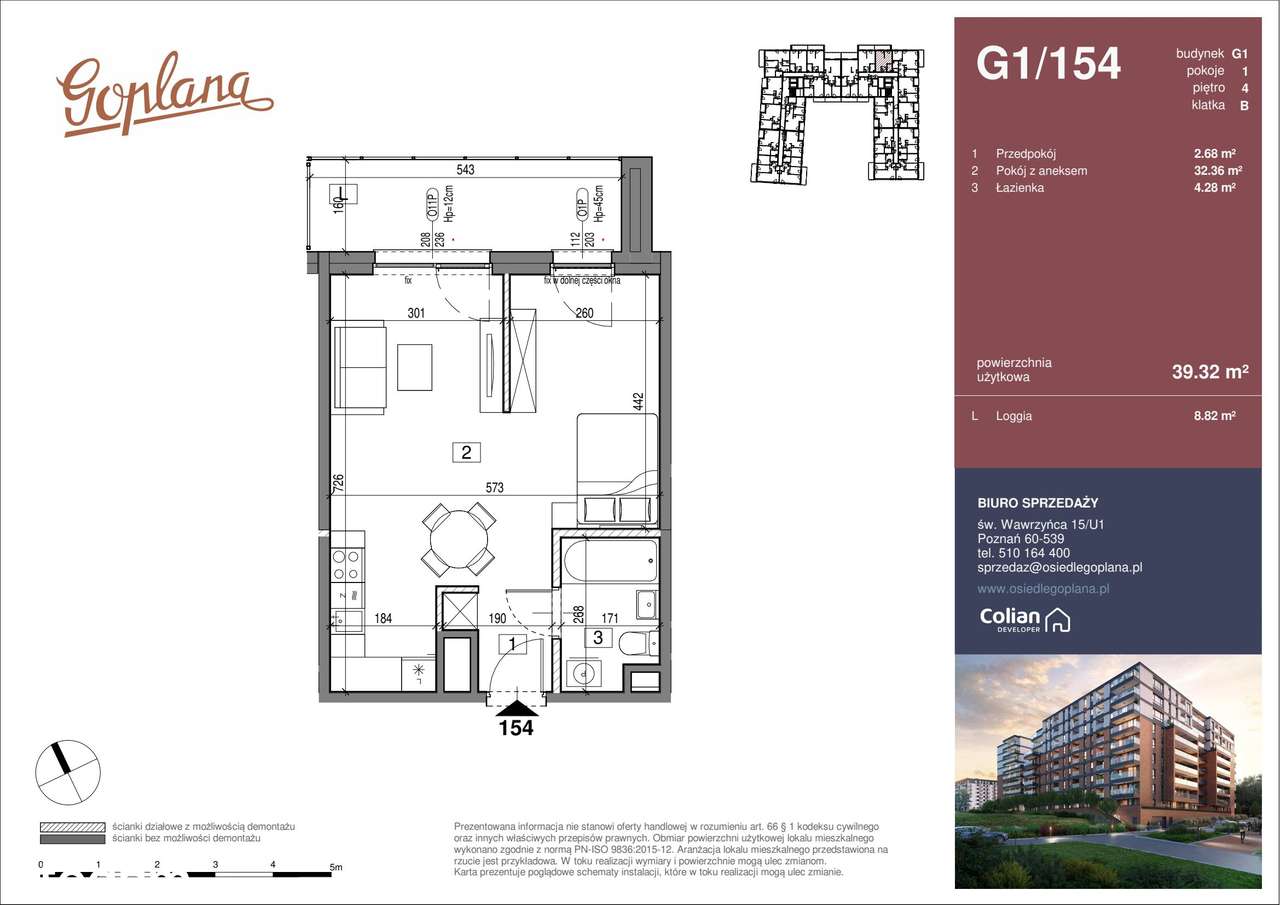 Osiedle Goplana | mieszkanie 1-pok. | G1/154 - Pełny obrazek: 2/7