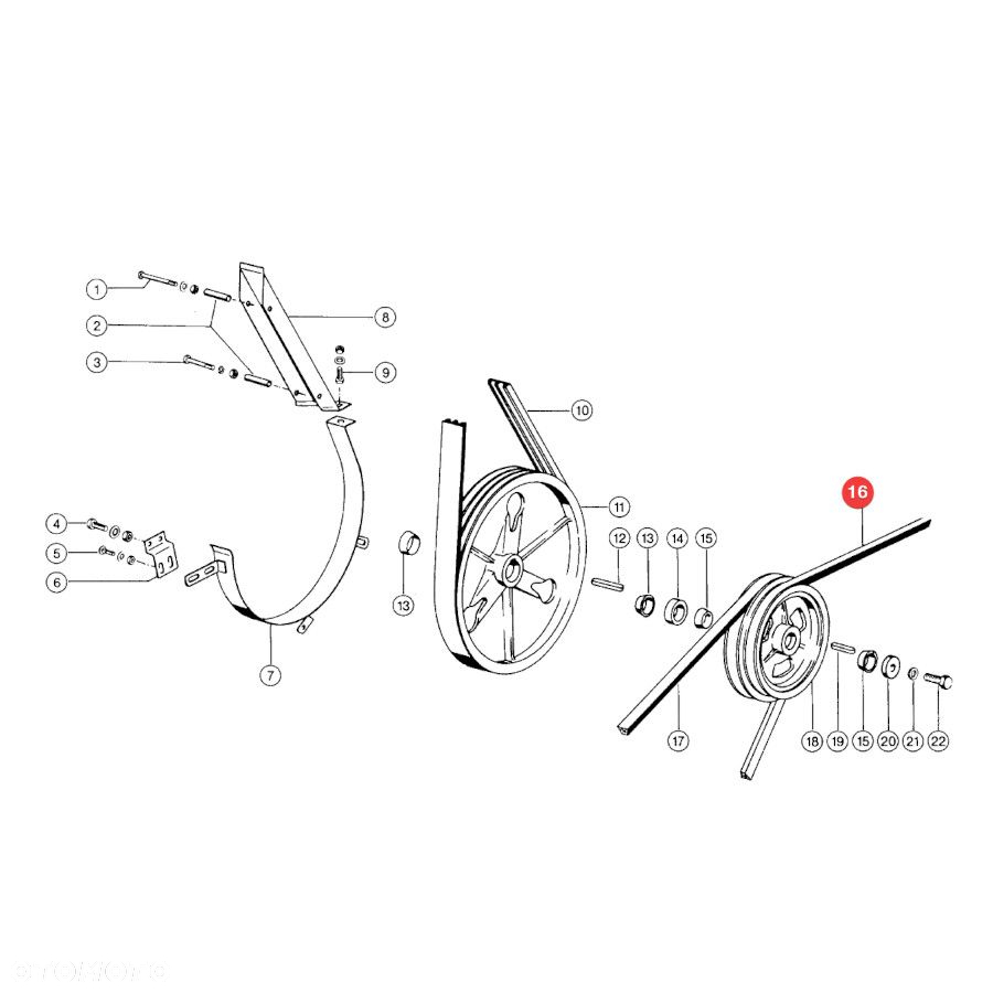 Pasek klinowy napędu młocarni Claas 0202222D Gates - 3