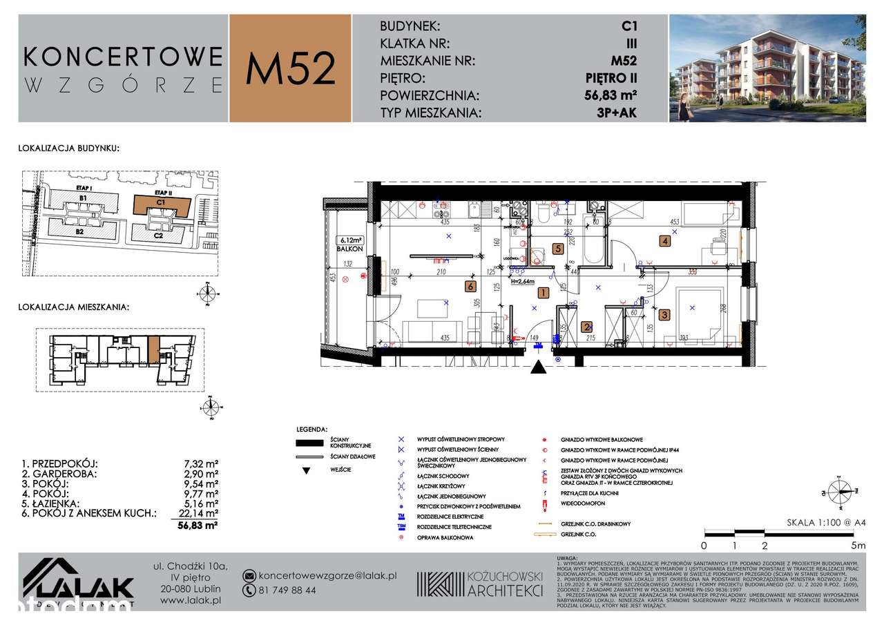 3-pokojowe mieszkanie 56m2 + balkon Bez Prowizji - Pełny obrazek: 2/7