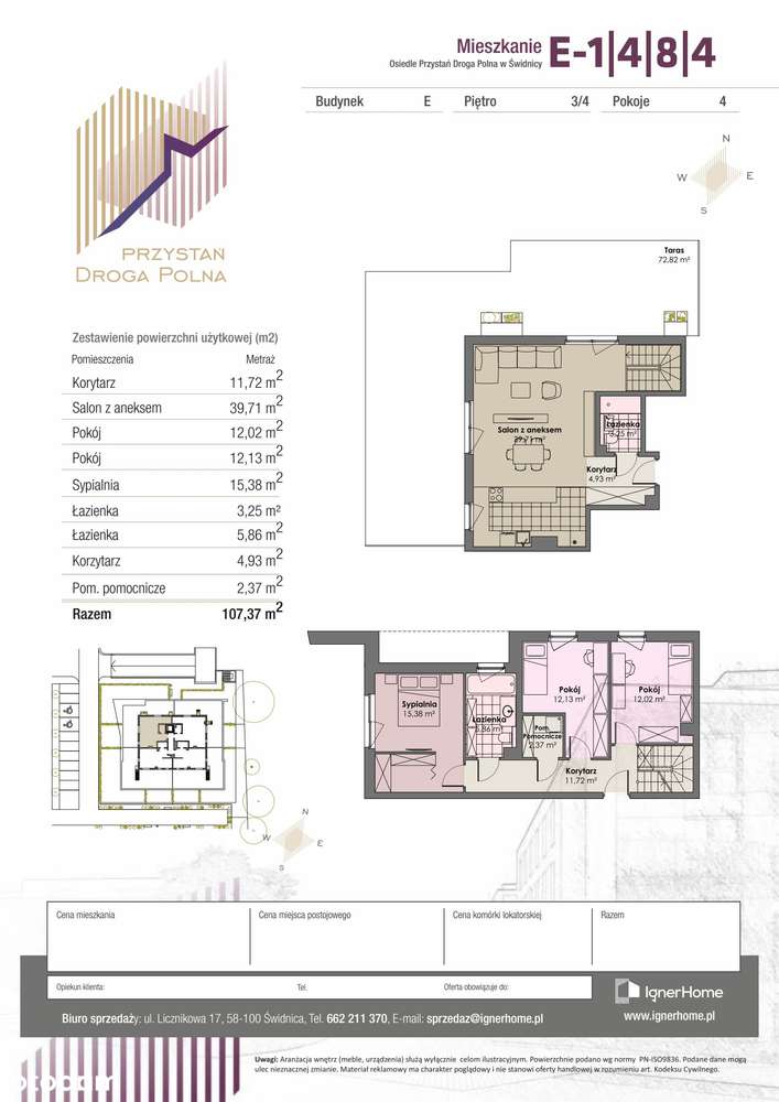 dwupoziomowe 4 pok. + miejsce w garażu + komórka - Pełny obrazek: 2/7