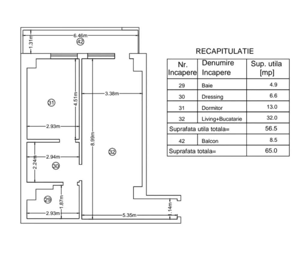 Copou - Apartament 2 camere, 65 mp, Etaj 7-0