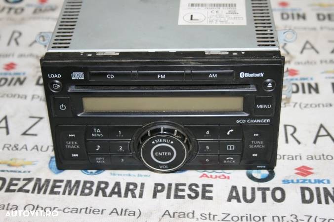 Radio Cd Bluetooth Nissan Qashqai Original Testat Livram Oriunde - 3