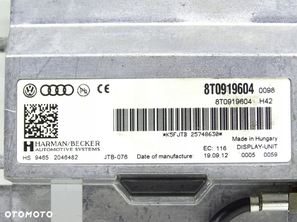 WYŚWIETLACZ EKRAN MMI AUDI A4 B8 A5 8T LIFT 8T0919604 - 3