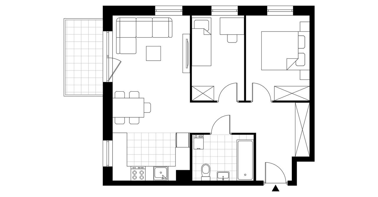 3-pokojowe mieszkanie 52m2 + balkon Bez Prowizji - Pełny obrazek: 3/8