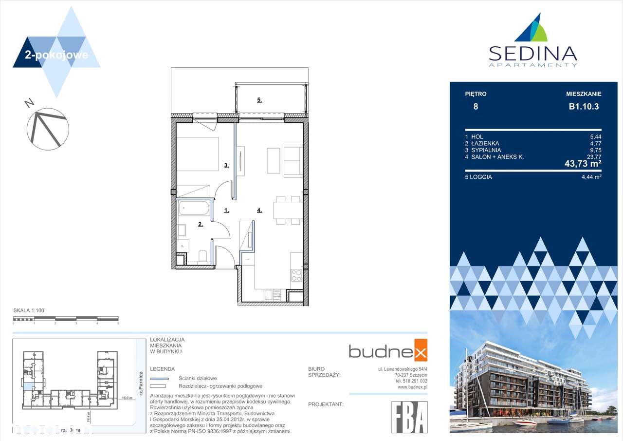 Sedina | apartament 2-pok. | B1.10.3 - Pełny obrazek: 2/7