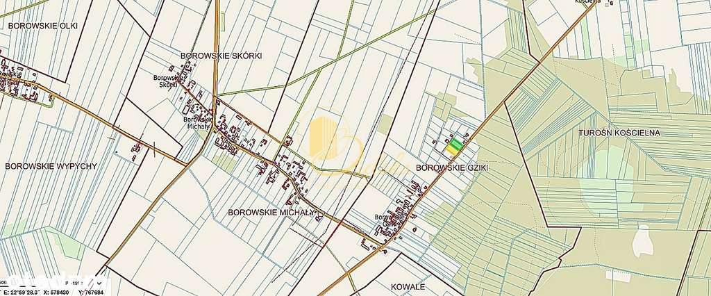 dwie działki z możliwością WZ gm. Turośń Kościelna-3