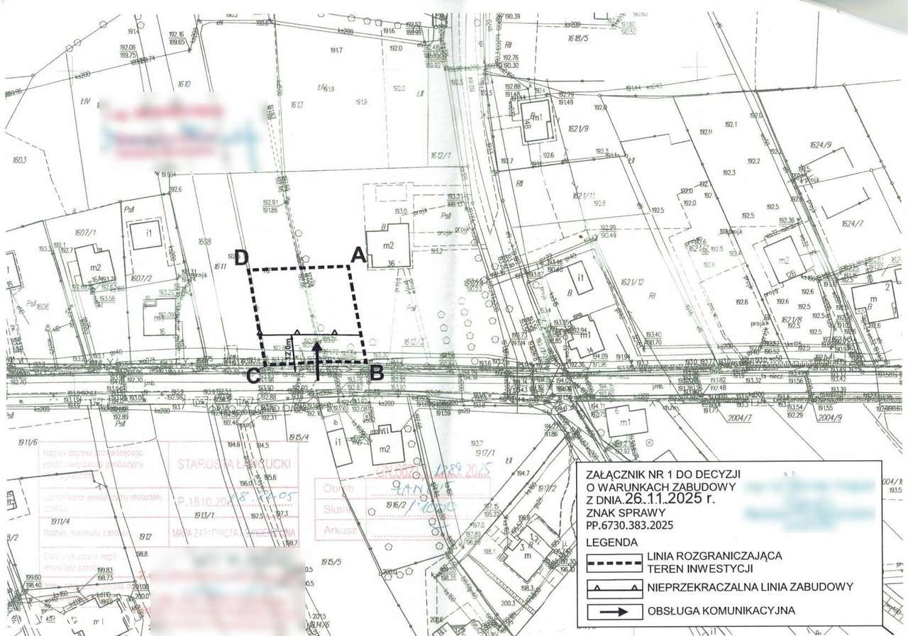 Działka z Warunkami Zabudowy (WZ) przy drodze asfaltowej / ul. Polna-6