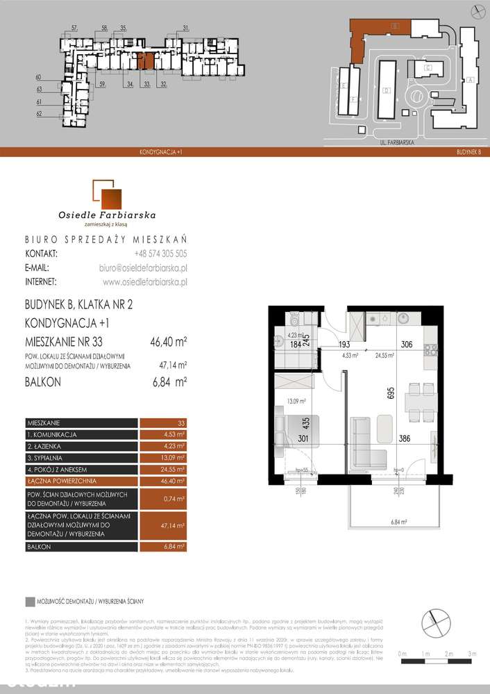 2-pokojowe mieszkanie 46m2 + balkon Bezpośrednio - Pełny obrazek: 2/6