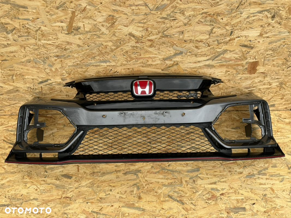 ZDERZAK PRZÓD PRZEDNI HONDA CIVIC X R-TYPE GRILL SPOILER KRATKA 71100-TGH-ZZ00 ORYGINAŁ - 1