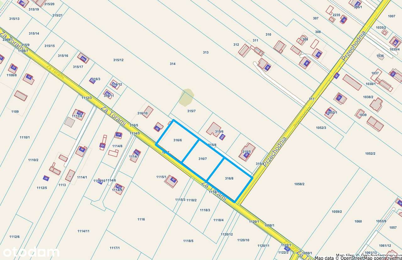 Działka budowlana 1600m2 Niedrzwica Duża, ul. Za Torami / Przechodnia-8