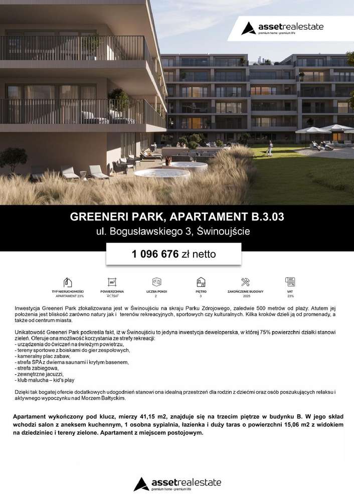 Apartament Greeneri Park B.3.03-14