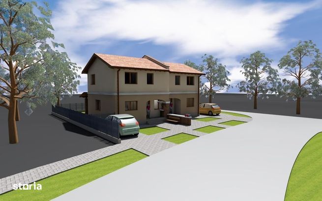 1/2 Duplex, P+1, 3 camere, 74mp SU, 265mp ST, Cartierul Primaverii!-1