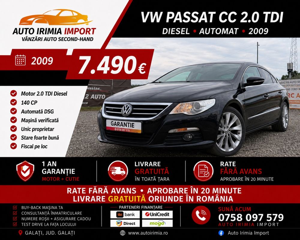 Volkswagen Passat CC 2.0 Blue TDI DSG 2009