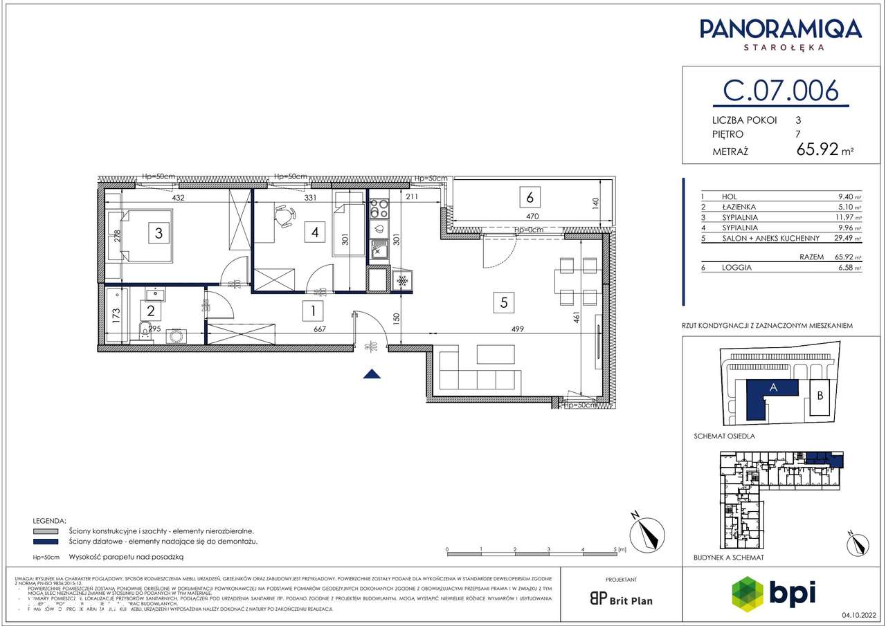 Panoramiqa | mieszkanie 3-pok. | C.07.006 - Pełny obrazek: 2/9