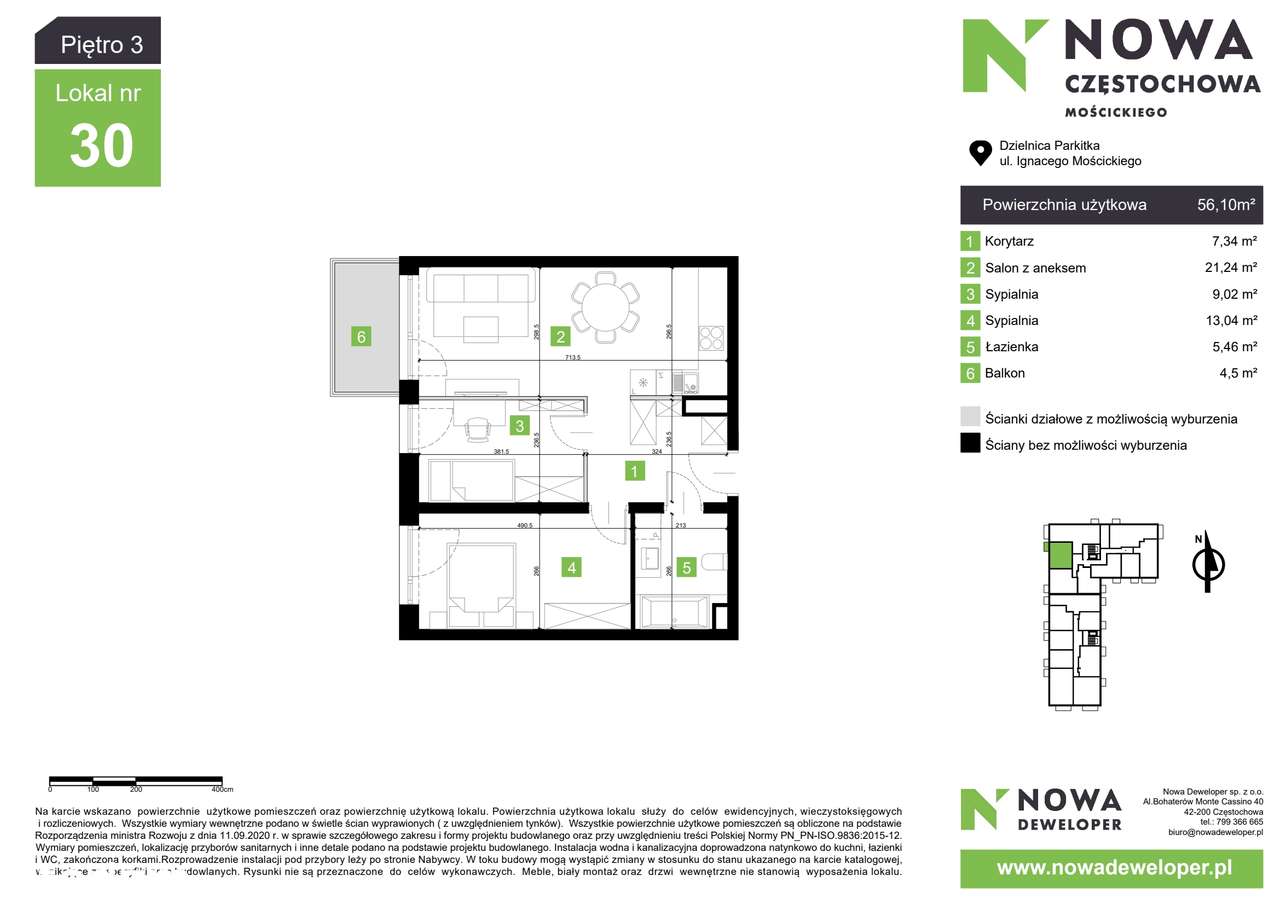 3 piętro | Mieszkanie w sercu Parkitki | Bezpośrednio od dewelopera - Pełny obrazek: 2/11