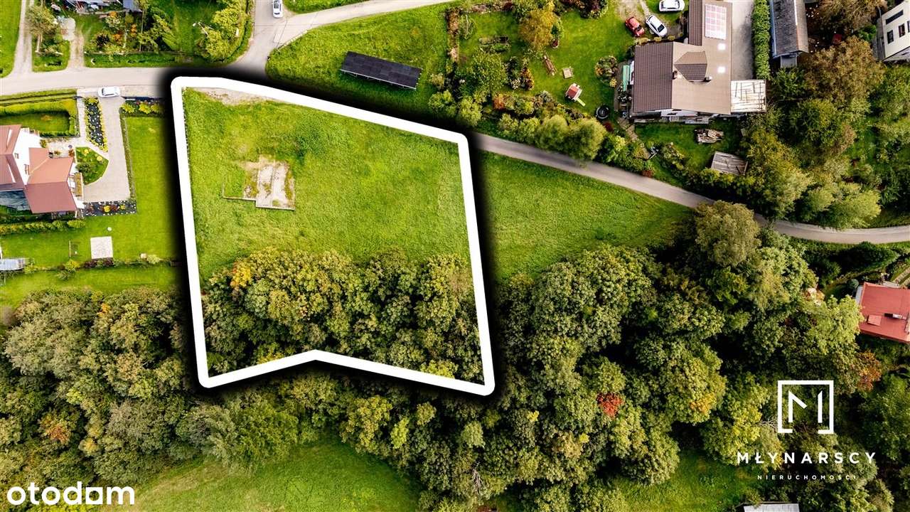 Widokowa działka budowlana z lasem | 21 a Lipowa-1