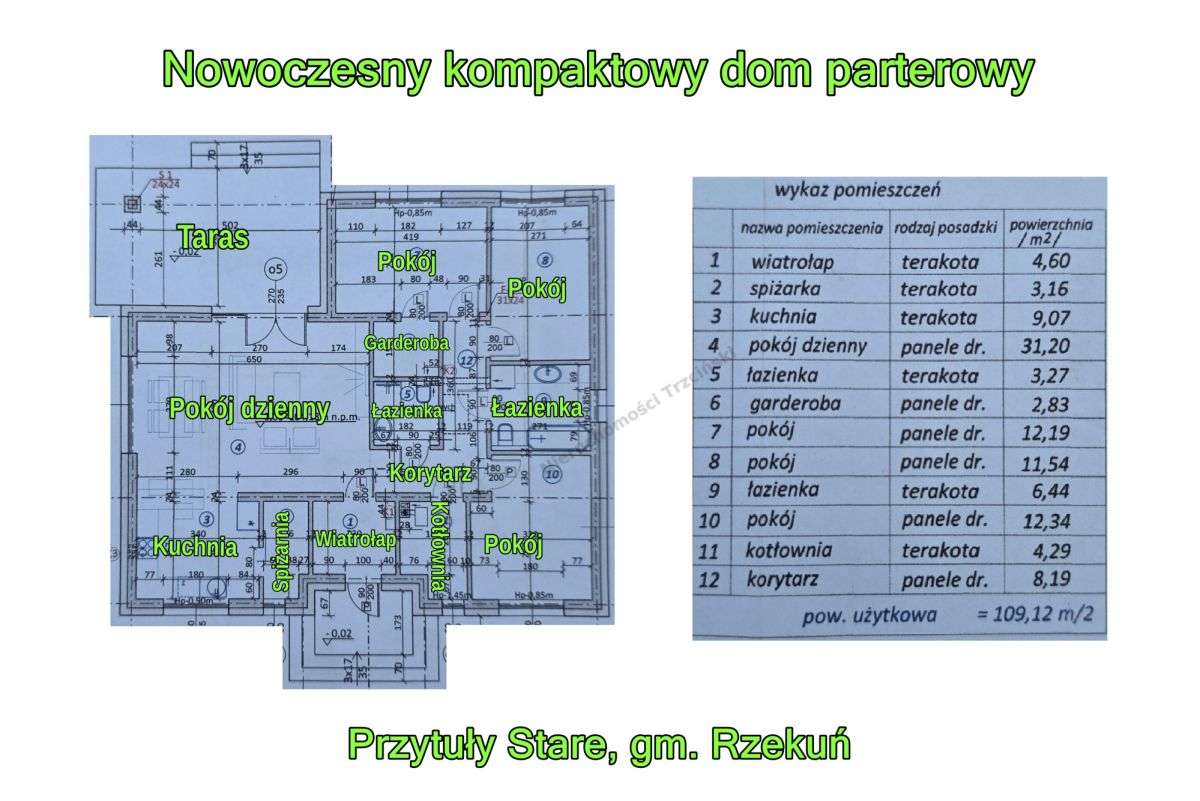 Kompaktowy dom parterowy w Przytułach Starych-12