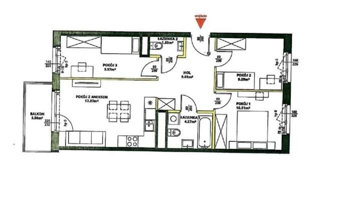 Czteropokojowe mieszkanie w inwestycji MetroArt-9