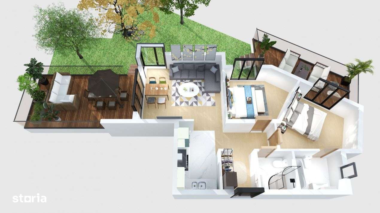 Mosilor Boutique II  apartament cu gradina si 2 terase !-1