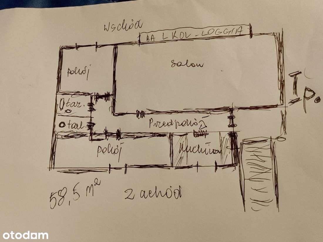 Funkcjonalne 58,5 m² z balkonem i osobną kuchnią-11