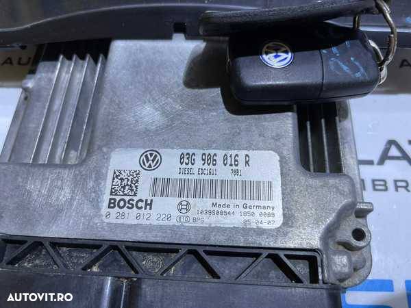 Kit Pornire ECU Calculator Motor Cip Cheie Ceas Bord Imobilizator VW Golf 5 Plus 1.9 TDI BKC 2004 - 2008 Cod 03G906016R 0281012220 - 2