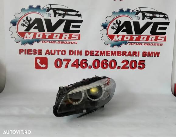 Far stanga bixenon BMW seria 5 facelift F10 F11 FL stare foarte buna - 5