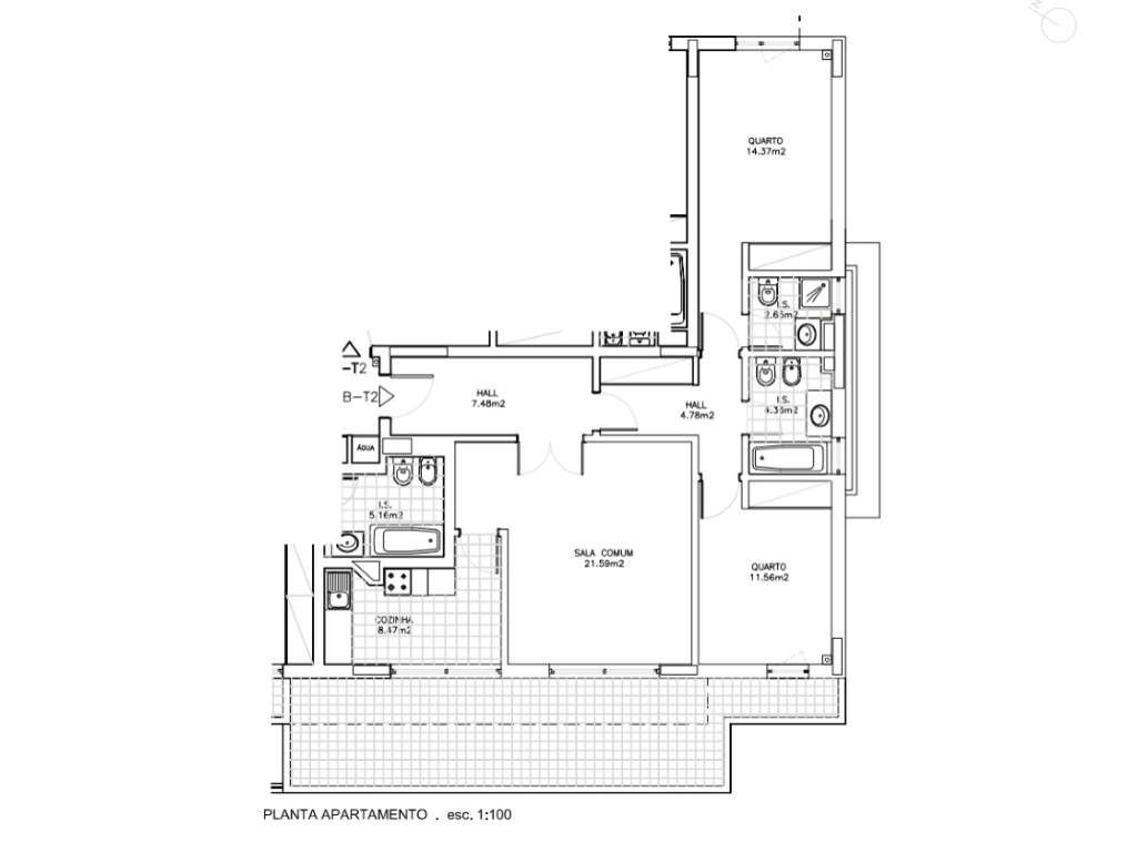 APARTAMENTO T2 COM PISCINA COMUM-9