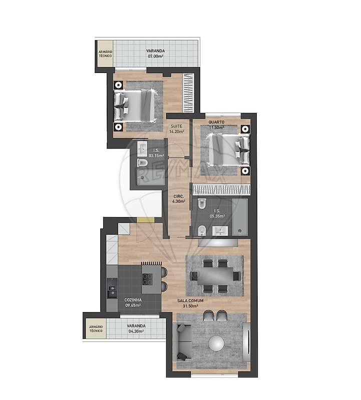 Apartamento T2 para venda-16