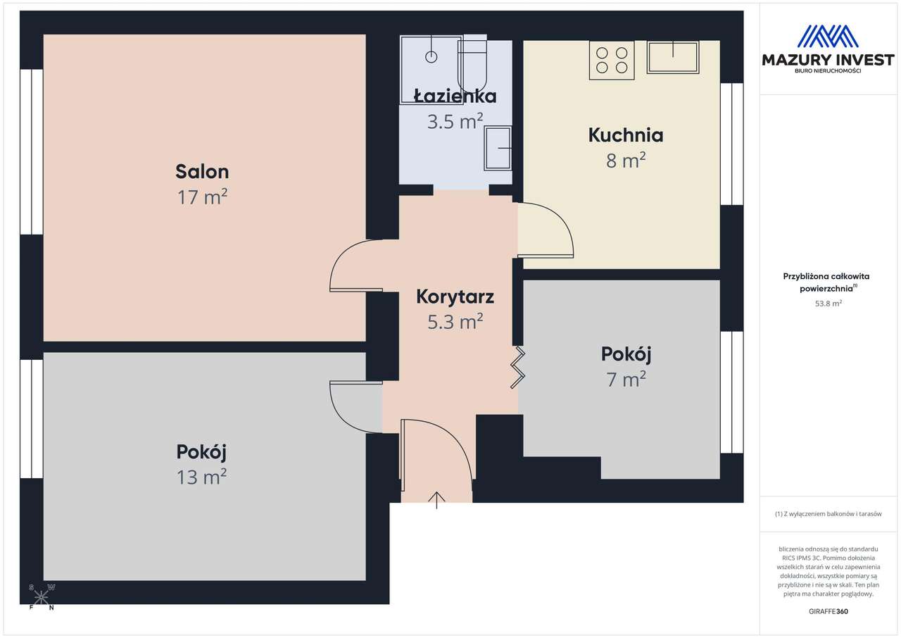 3-pokojowe mieszkanie na 1 piętrze w bloku - ul. Osuchowskiego-11