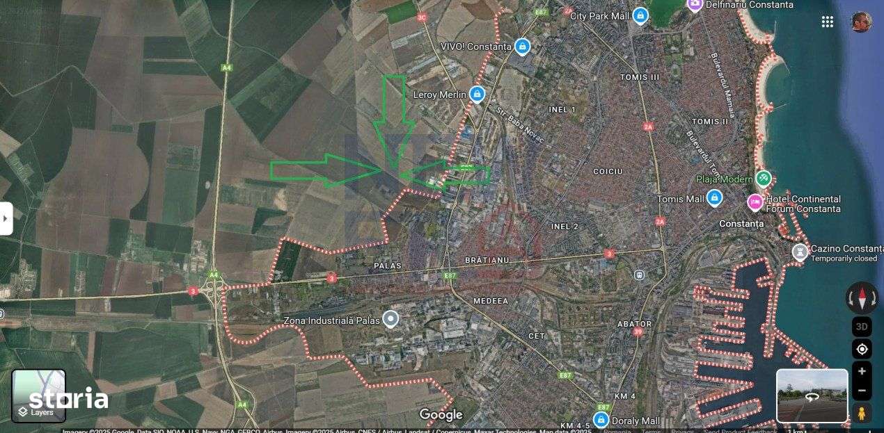 Teren de vanzare 6000 mp - zona Palas - propunere intravilan - Imagine principală: 2/3