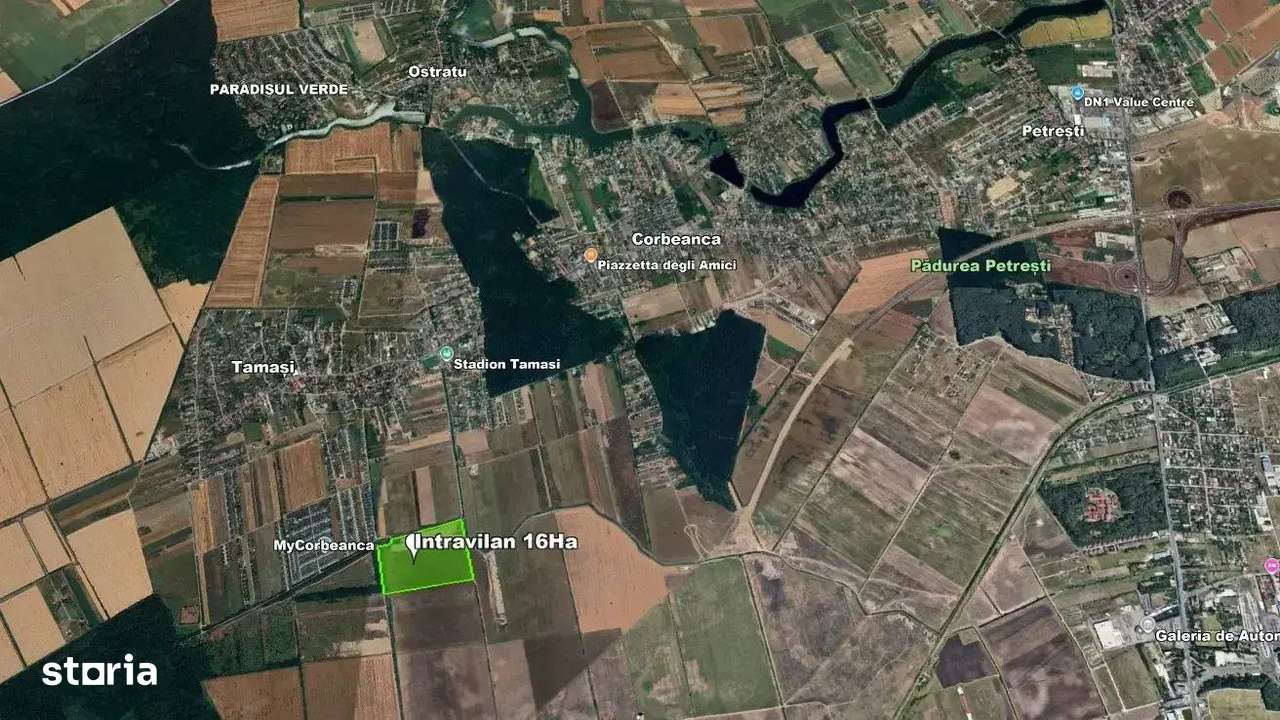 Teren intravilan 16 ha, acces dublu la asfalt, DR4-1