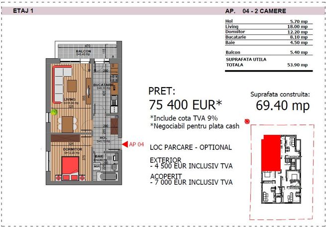 2 camere decomandat metrou Aparatorii Patriei-direct Dezvoltator