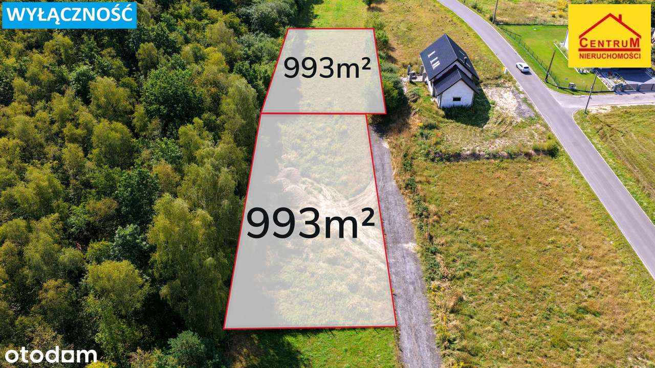 2 działki budowlane pod lasem!  Zobacz WIDEO-2