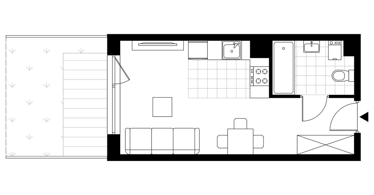 1-pokojowe mieszkanie 25m2 + ogródek Bez Prowizji - Pełny obrazek: 4/9