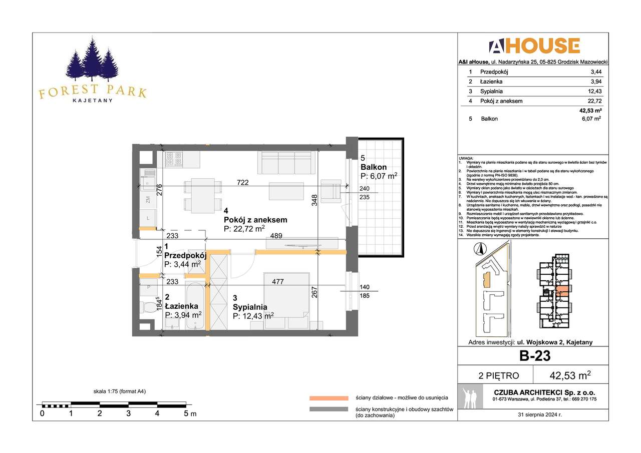 mieszkania w Kajetanach - Pełny obrazek: 2/7