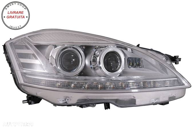 Faruri LED Mercedes Clasa S W221 (2005-2009) Facelift Look Semnalizare Dinamica Se- livrare gratuita - 13
