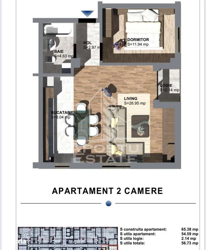 Apartamente de vanzare cu 2 camere, predare la cheie, Torontalului-15