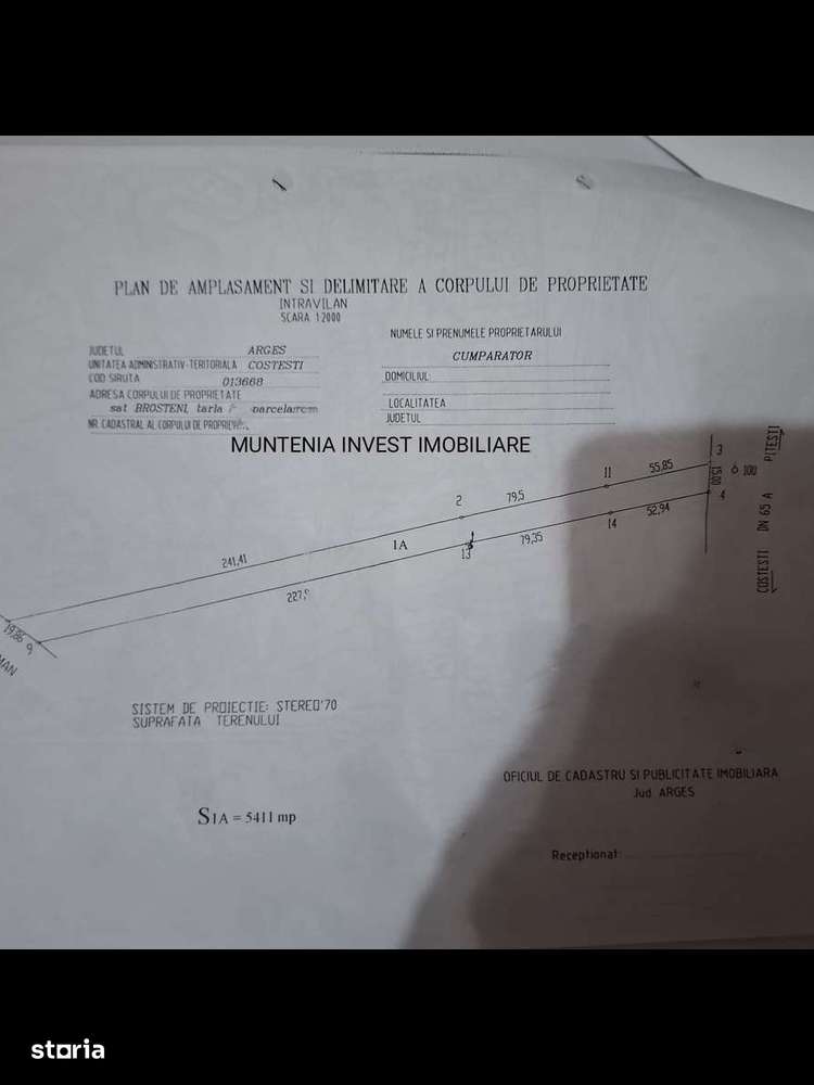 De vânzare teren 5400 mp. Sat Broșteni, jud. Arges-4