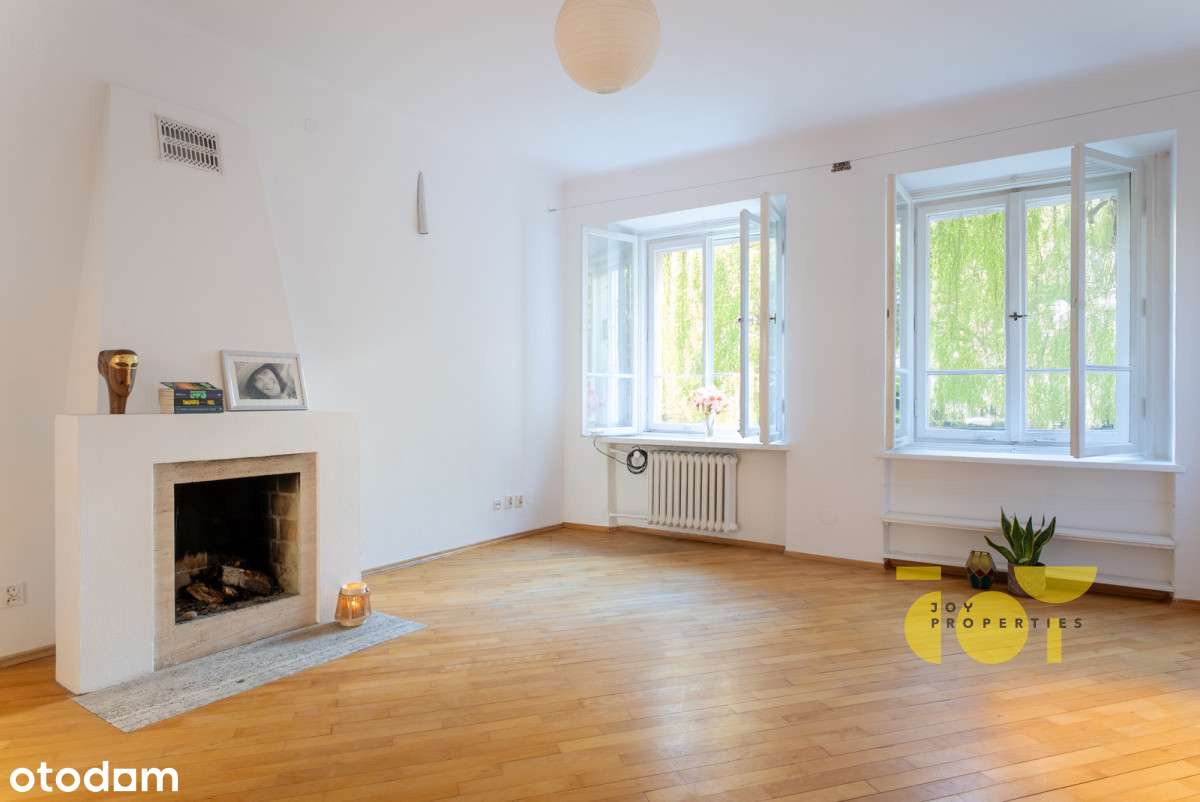 Kamienica z duszą|74 m², salon z kominkiem, Ochota - Pełny obrazek: 2/18