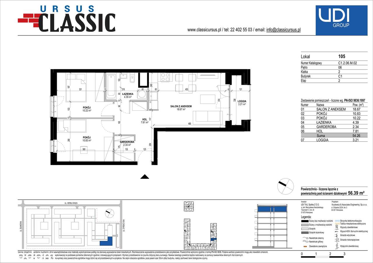 Ursus Classic | mieszkanie 3-pok. |C1_105 - Pełny obrazek: 2/9