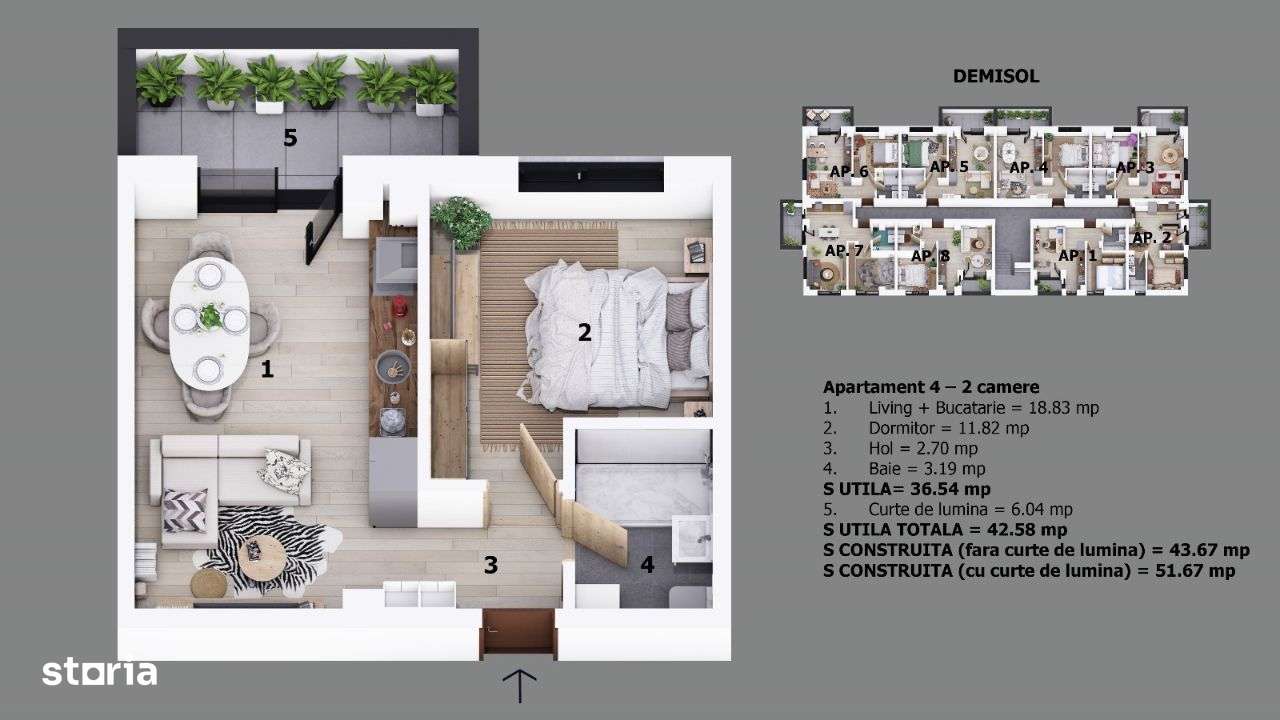 Apartament 2 camere tip studio | Ion Creanga/Nichita Stanescu Odaile-7