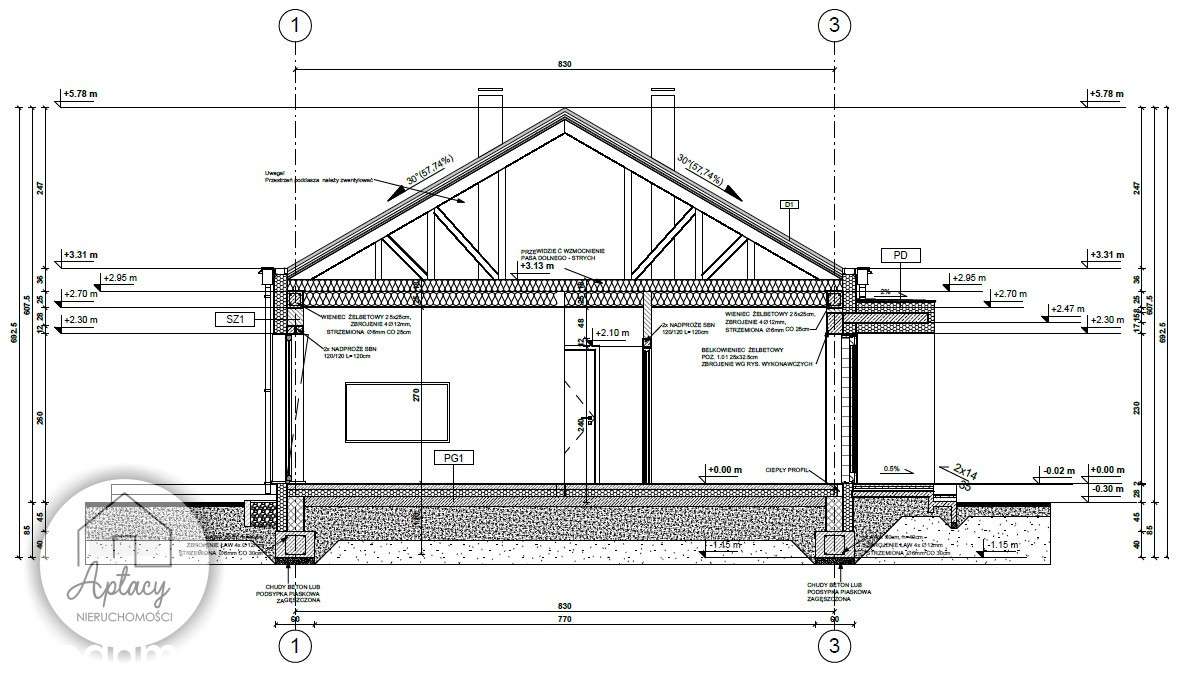 Dom parterowy  4 pokoje 79 m2 +17 m2 strychowe - Pełny obrazek: 5/8