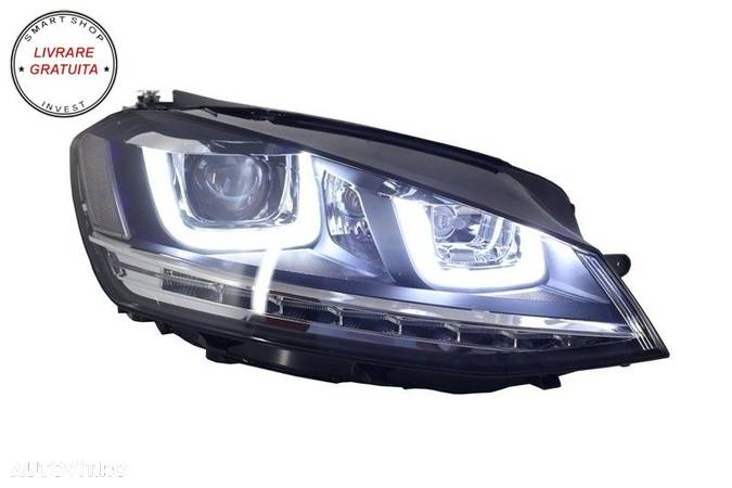 Faruri 3D LED Volan Dreapta VW Golf VII (2012-2017) R-Line LED Semnalizare Dinamic- livrare gratuita - 5