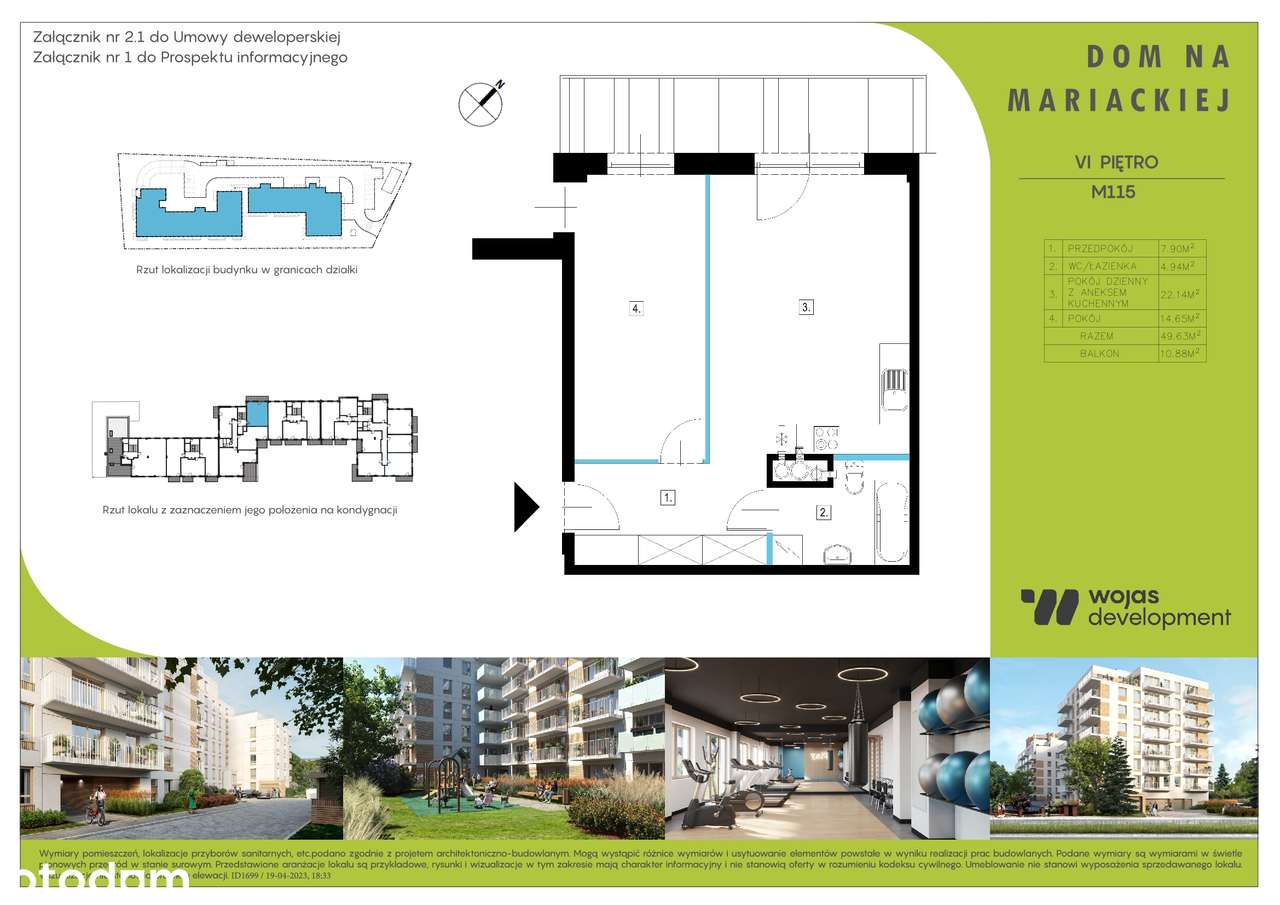 Dom na Mariackiej | mieszkanie M115 - Pełny obrazek: 3/8