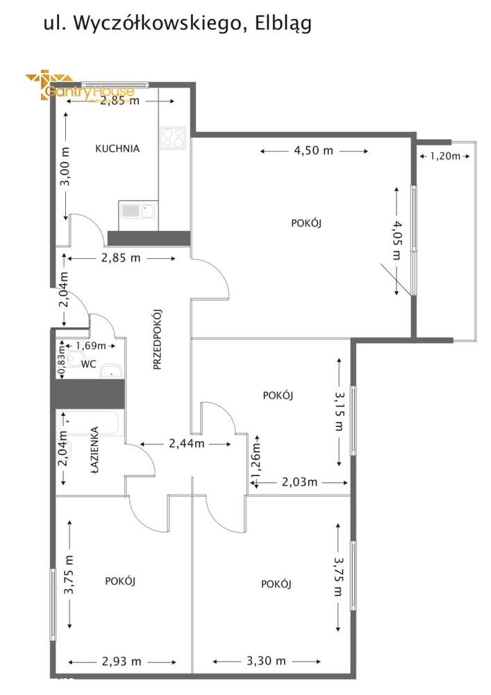 Duże 4-pokojowe mieszkanie na ul. Wyczółkowskiego-6