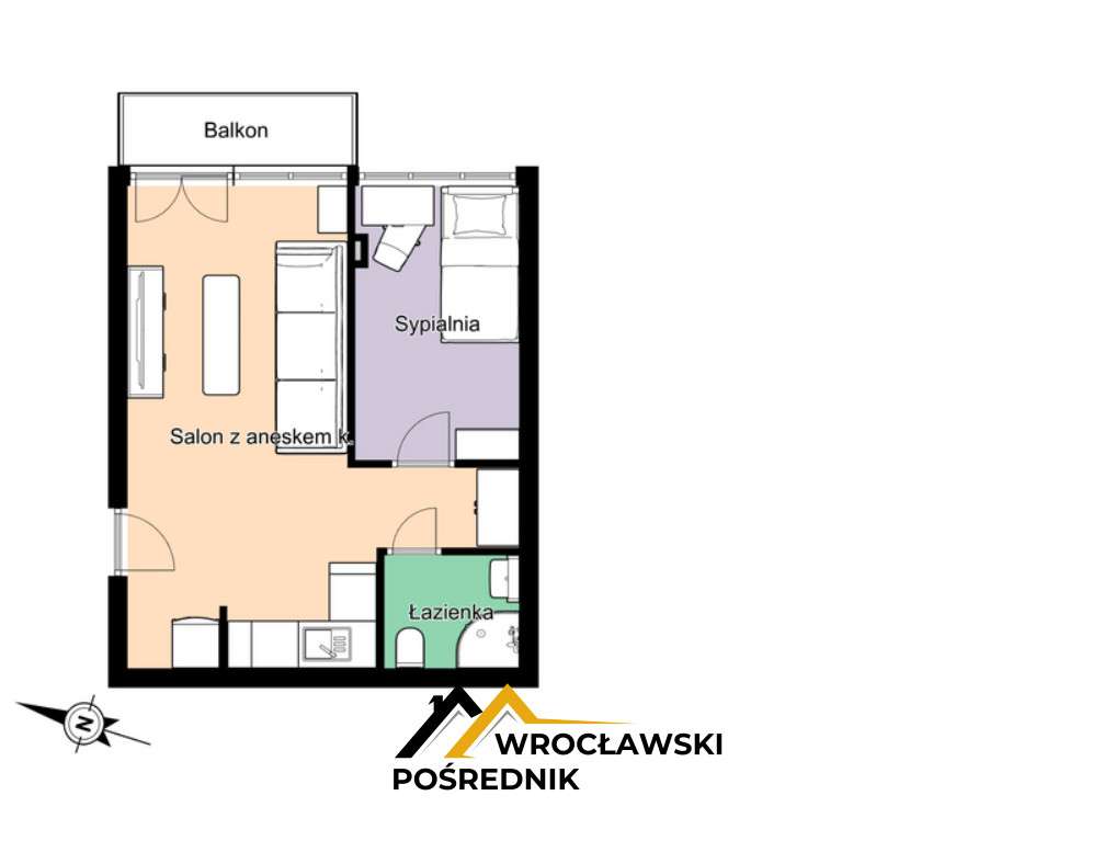 Gajowicka 2 pok z widokiem na Sky po remoncie-14