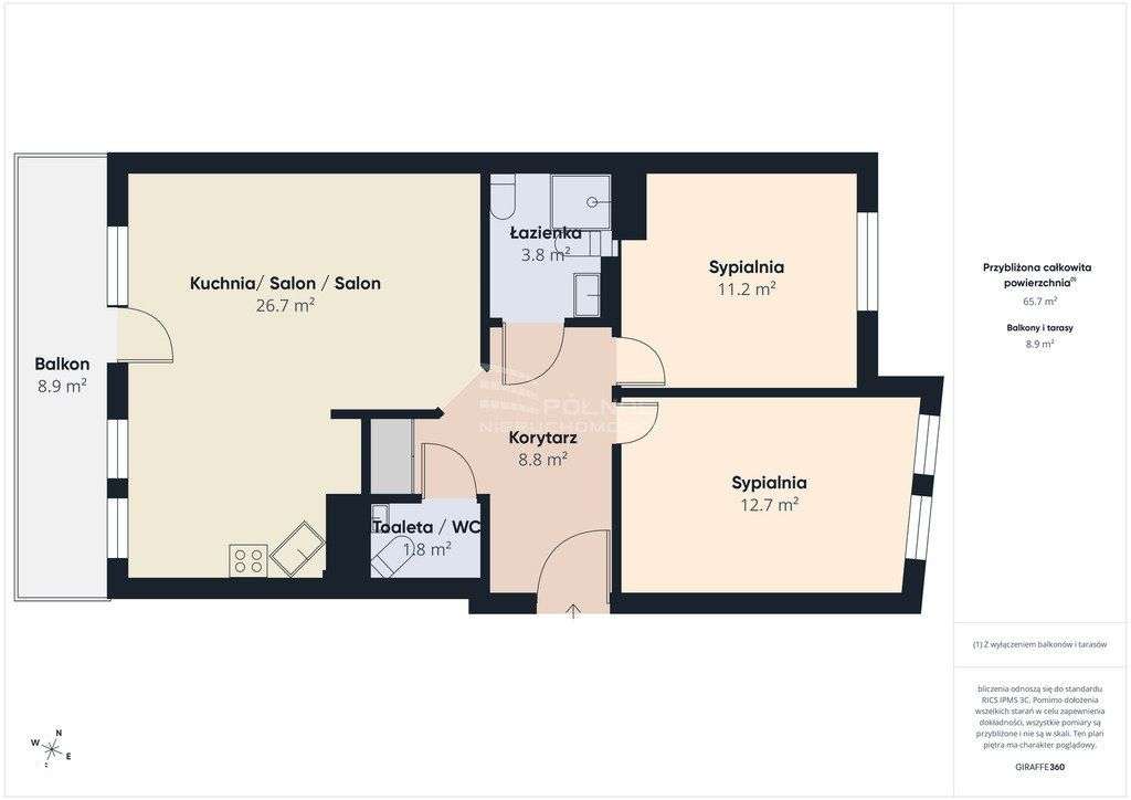 Mieszkanie, 64,50 m², Łomża-1