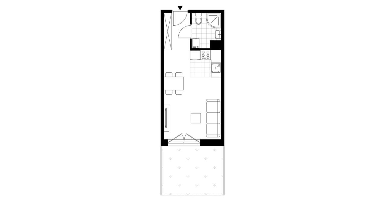 1-pokojowe mieszkanie 26m2 + ogródek Bez Prowizji - Pełny obrazek: 3/8