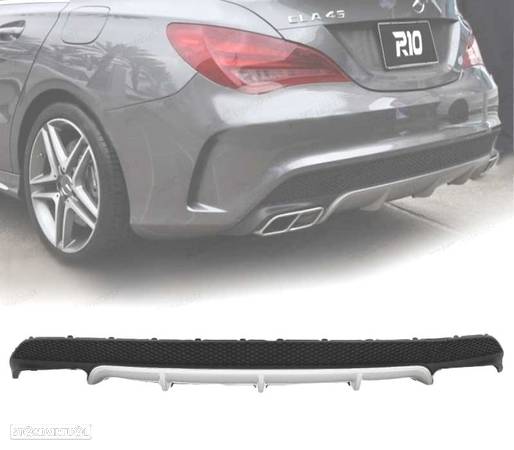 DIFUSOR TRASEIRO PARA MERCEDES CLA C117 13-19 LOOK A45 AMG - 1